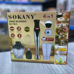 4 In 1 Blender Variable Speed Control Stainless Steel Stem