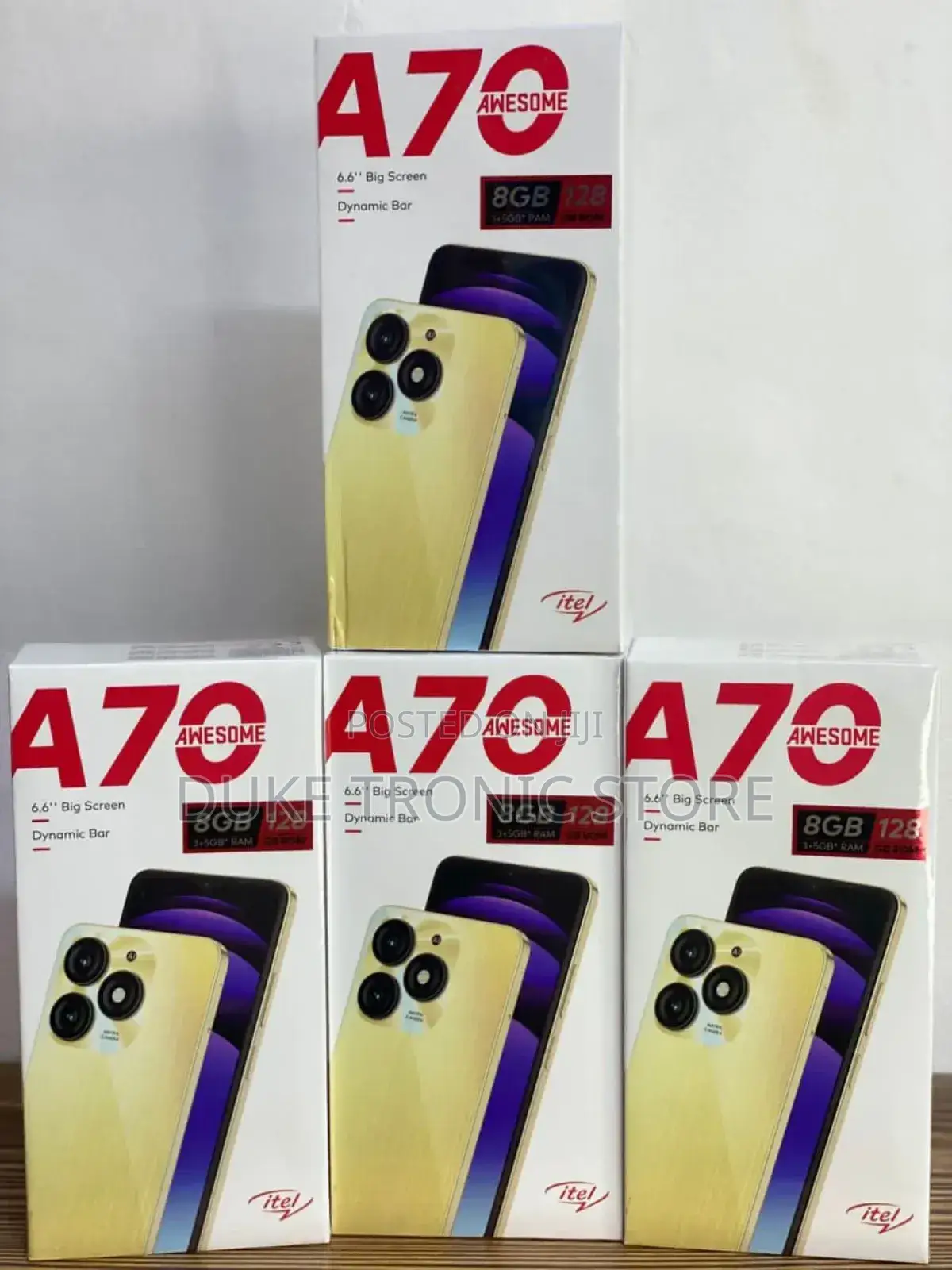 New Itel A70 128 GB Gold