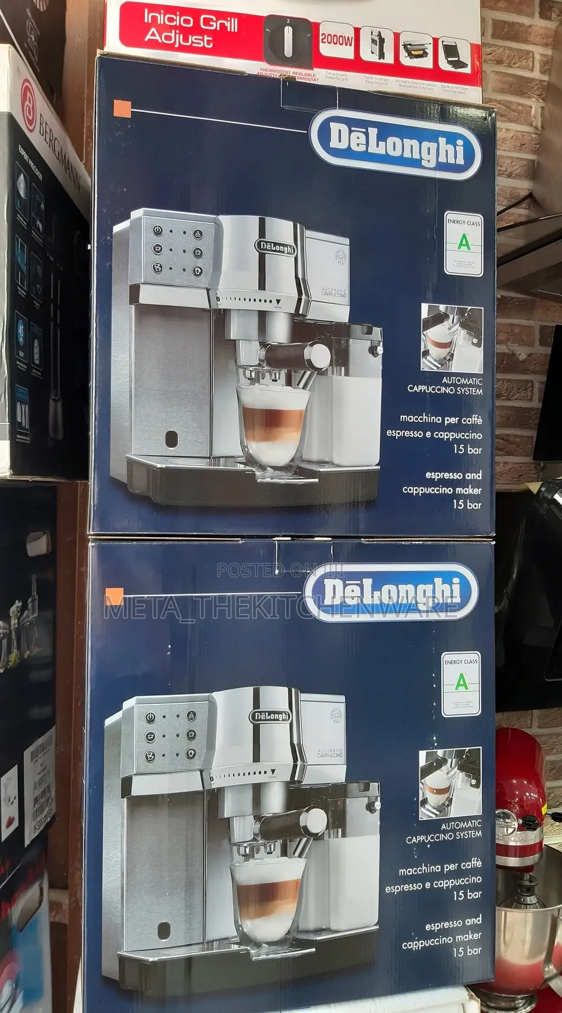 De'longhi Pump Espresso Coffee Machine, 15 Bar Ec 850.M