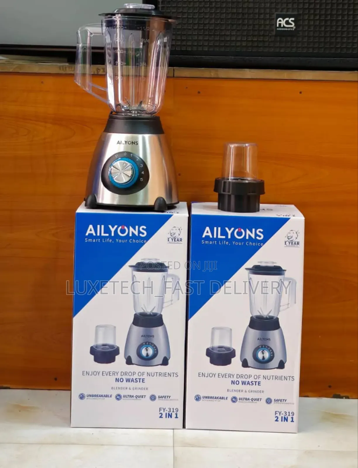 Ailyons Blender 1.5 Liters 2 in 1
