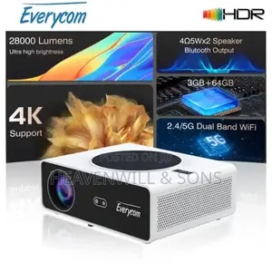New Smart Android 12 Outdoor Projector 1080p 900 ANSI LUMENS