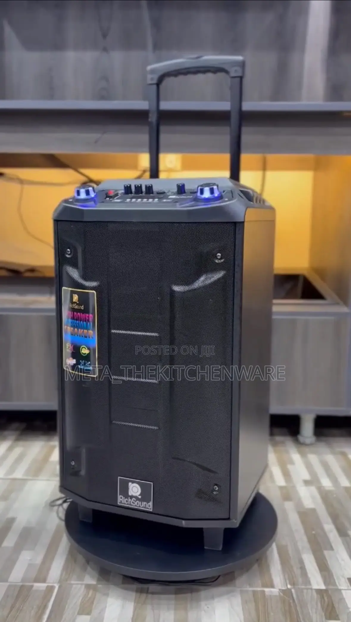 Richsound Rechargeable Trolley Speaker With 2 Wireless Mic