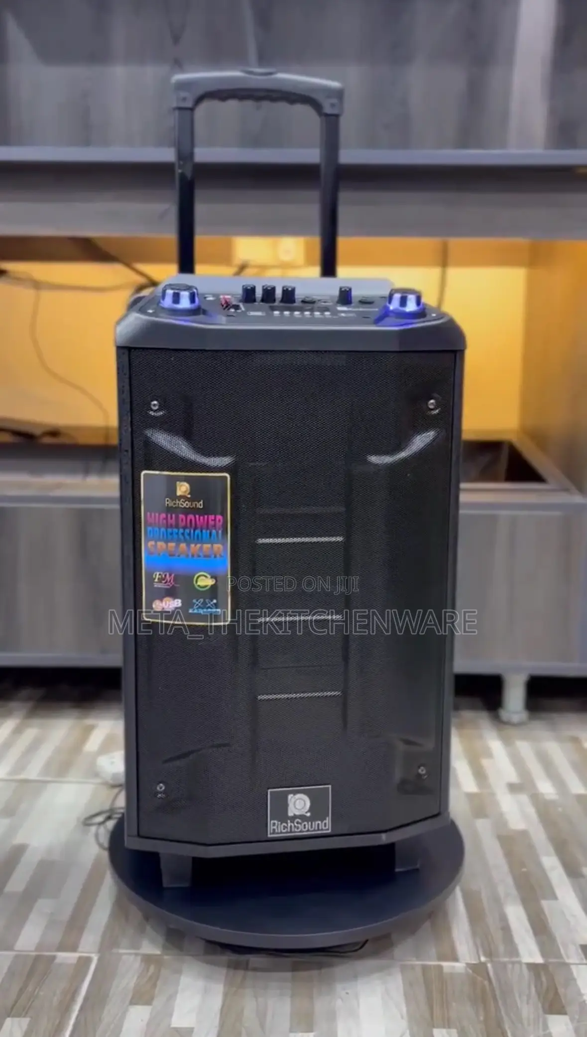 Richsound Rechargeable Trolley Speaker With 2 Wireless Mic