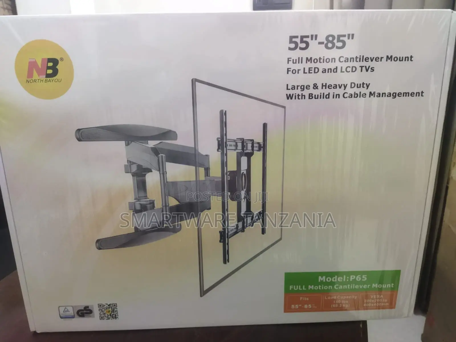 TV Wall Mount Up To 55 To 85 Inch TVS Movable Corner Bracket