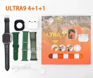 Ultra 9 Germany Smart Watch 4+1+1 With Wireless Earbuds