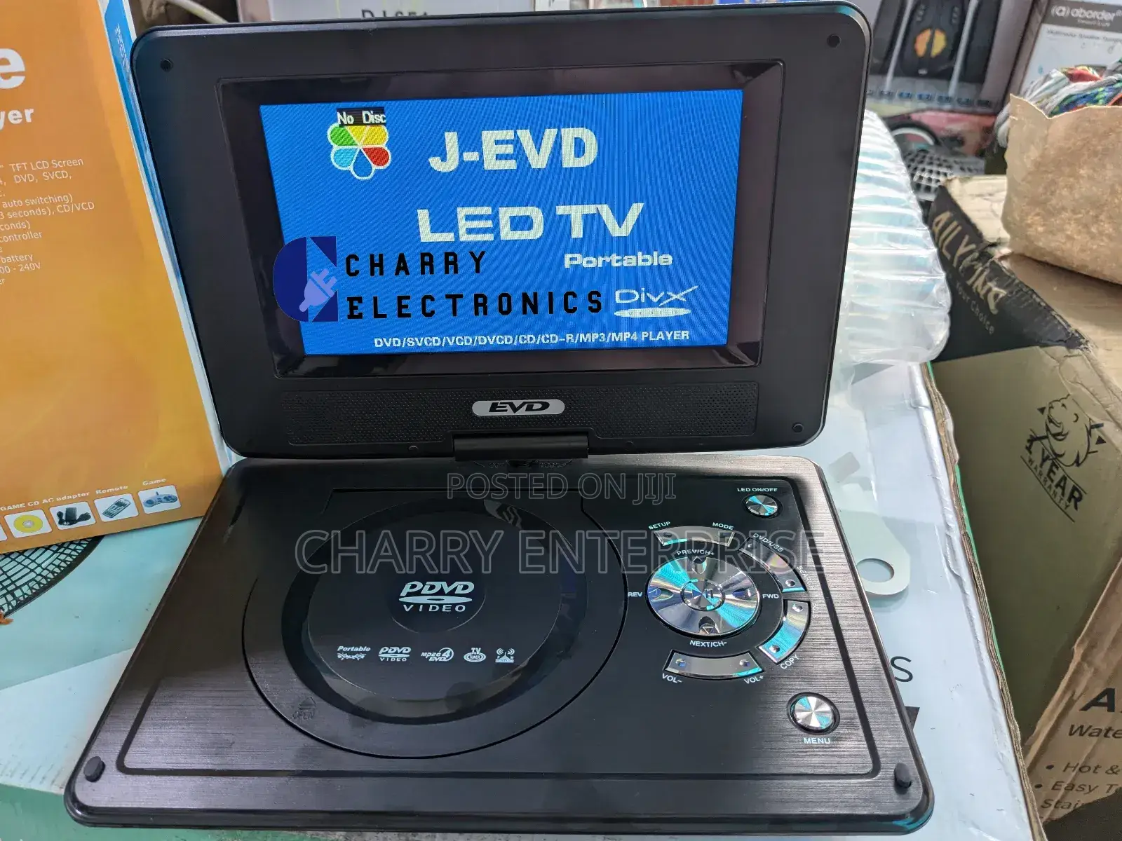 Portable Evd/ DVD Player/ TV Player Video CDSize:- 10.8"