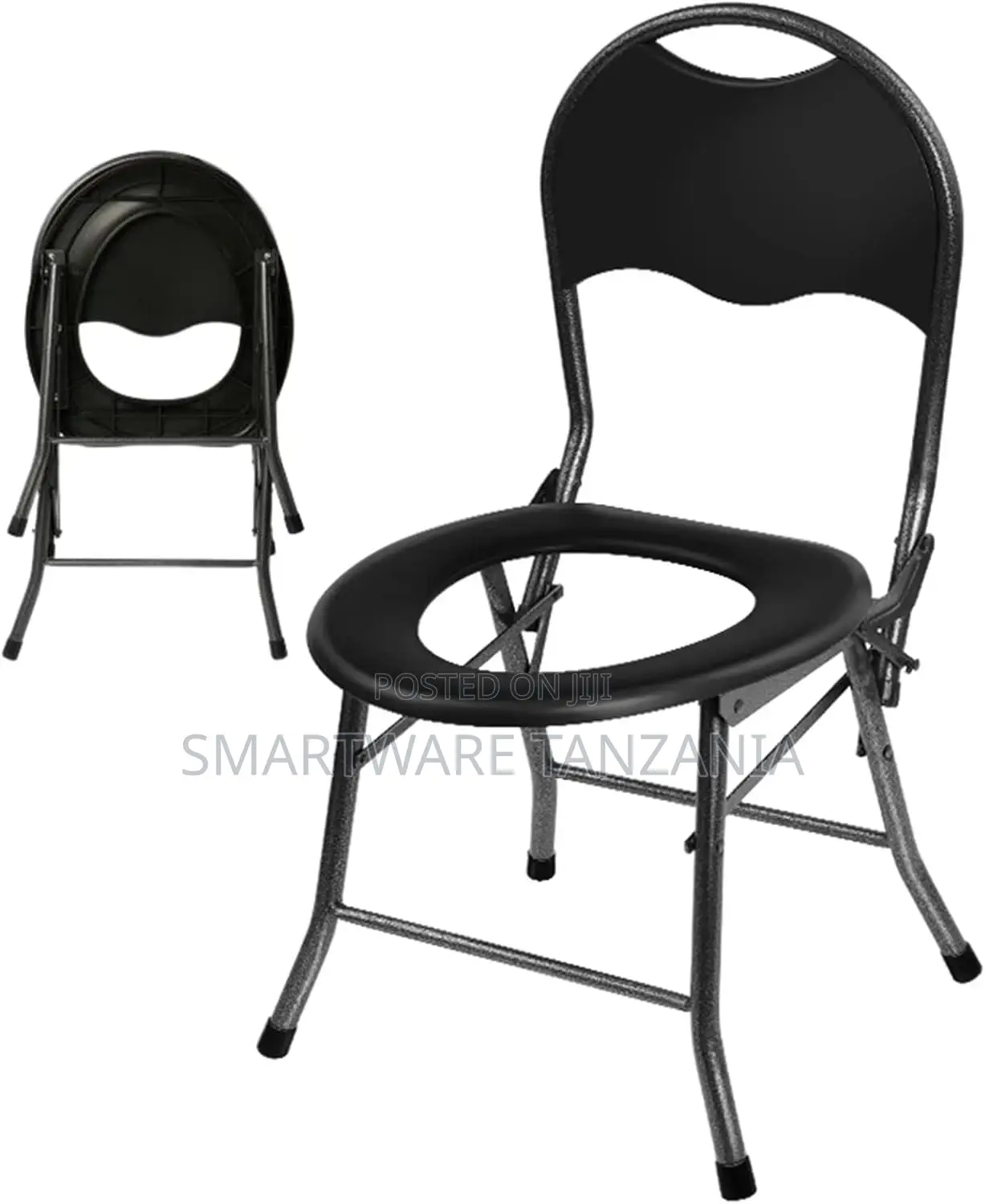 Camping Toilet Chair, Portable Toilet Chair With Backrest