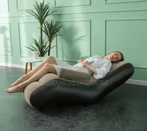 Inflatable Chaise Lounge, Flocking Backrest Sofa Rocking