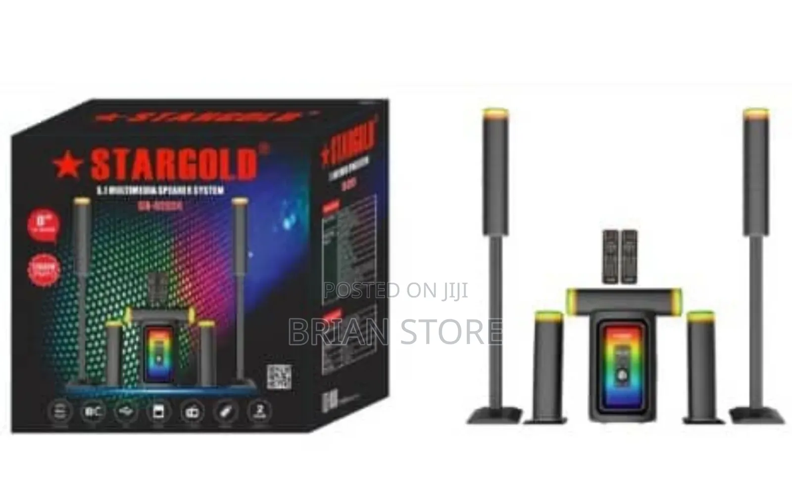 Star Gold Subwoofer With Stand Speaker