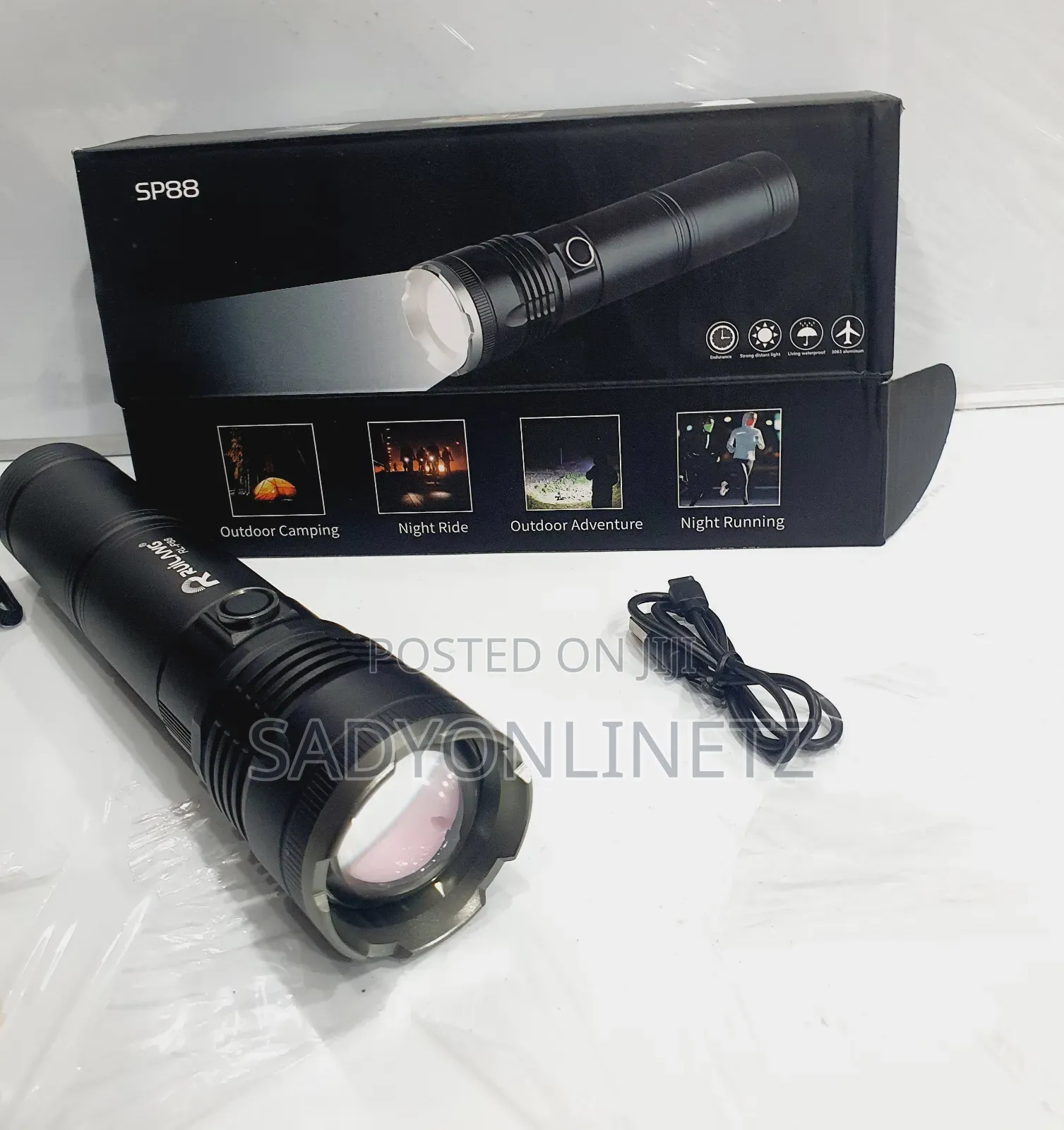 2in 1 Power Flashlight With Power Bank