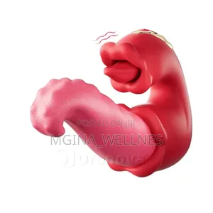 Thrusting G Spot Vibrator With Tongue Teasing Vibrating