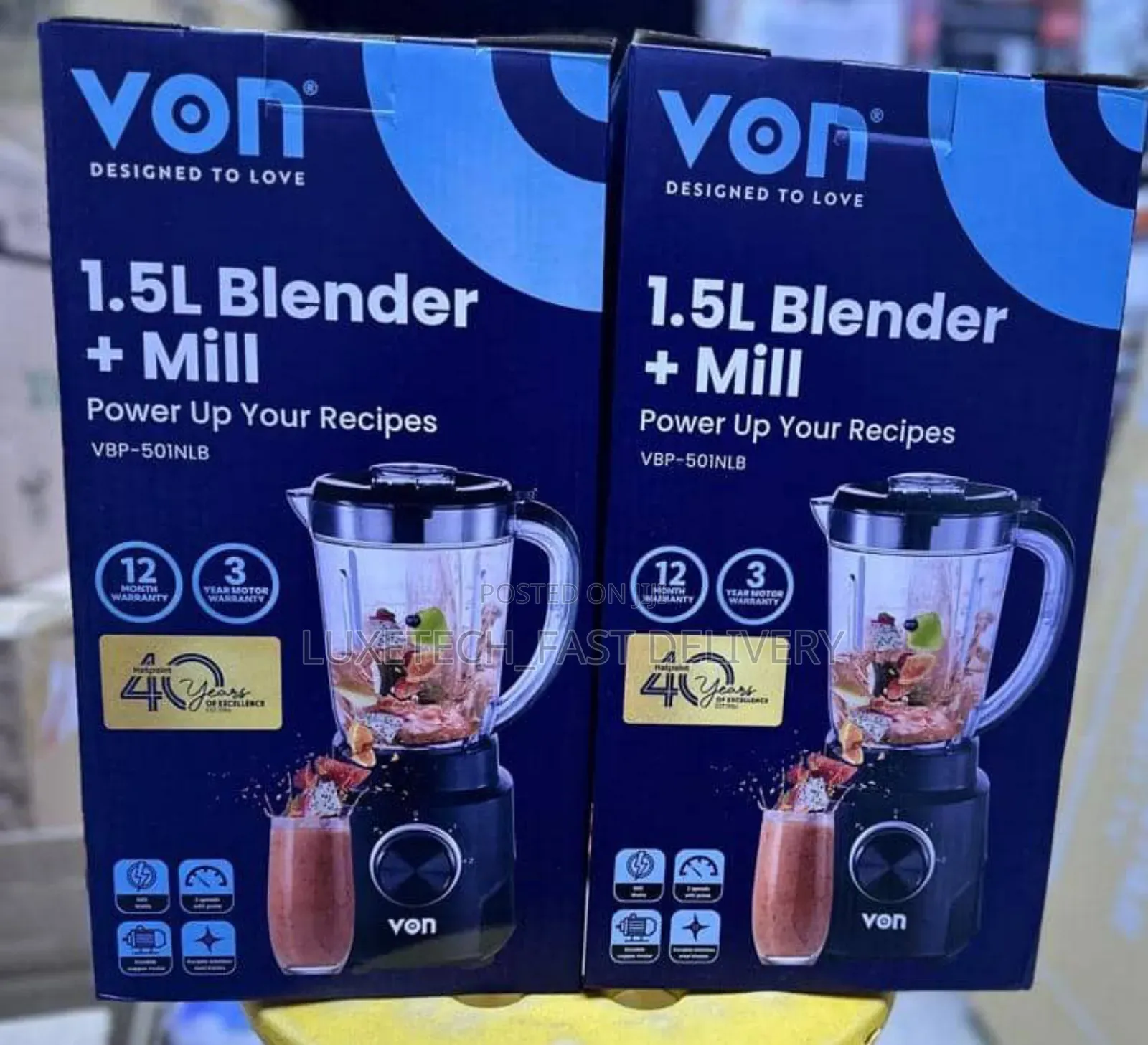Von Electric Blender 1.5L