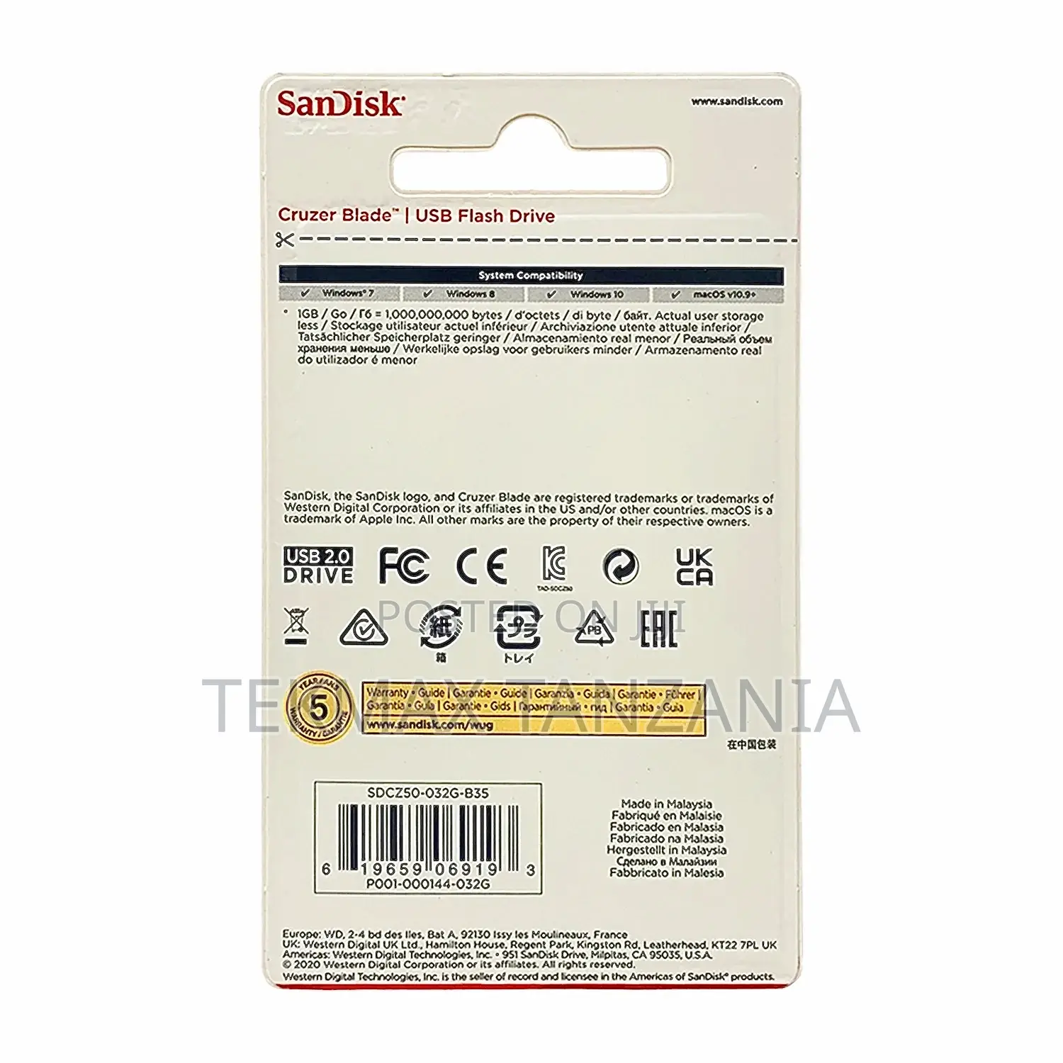32GB Sandisk Flash Drive