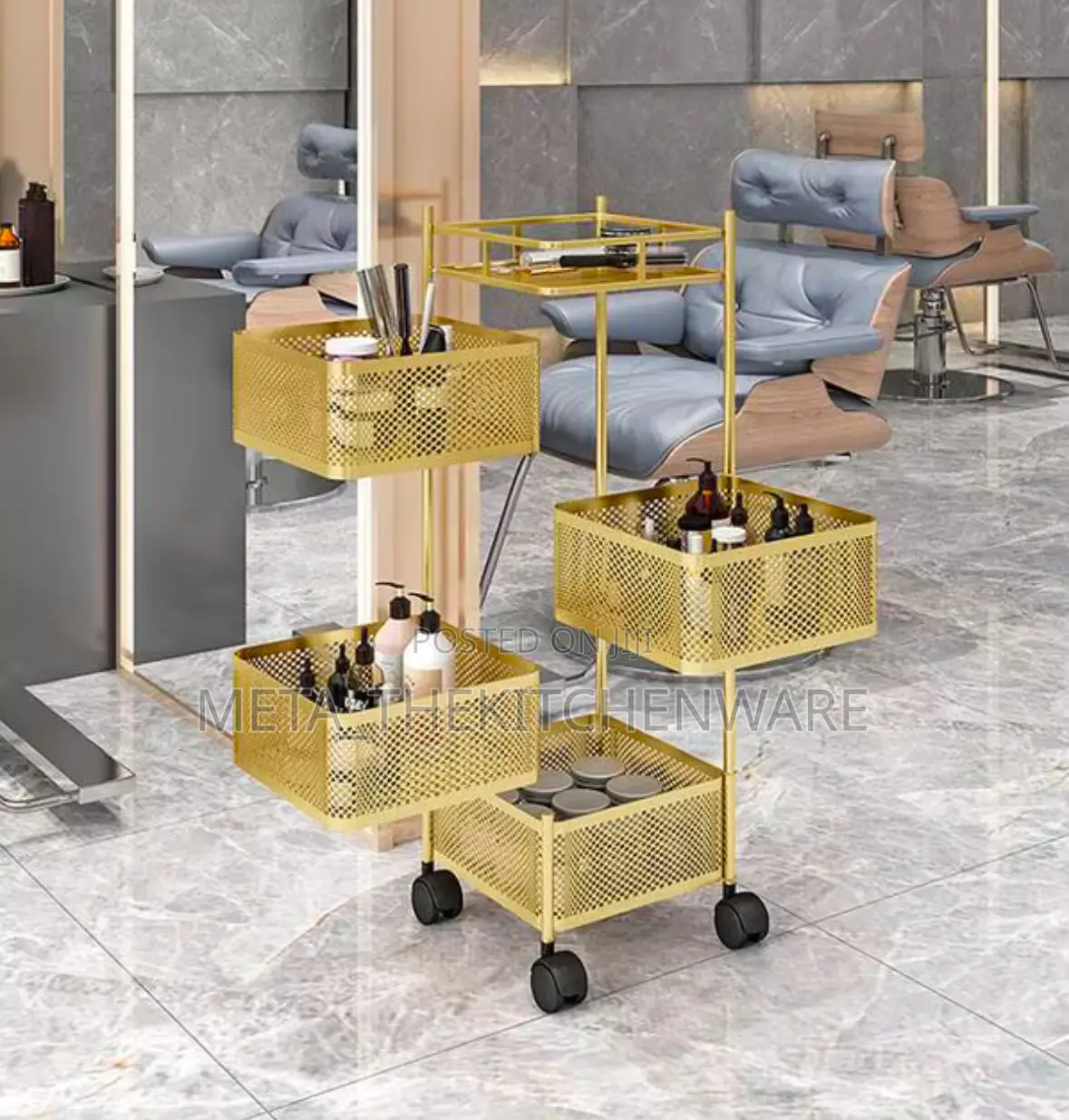 Multi-Layer Kitchen Storage Shelf Square 5 Layer