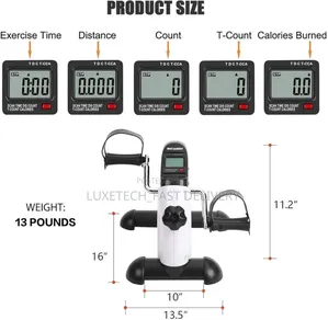 Pedal Exerciser Under Desk Bike With LCD Monitor for Elderly
