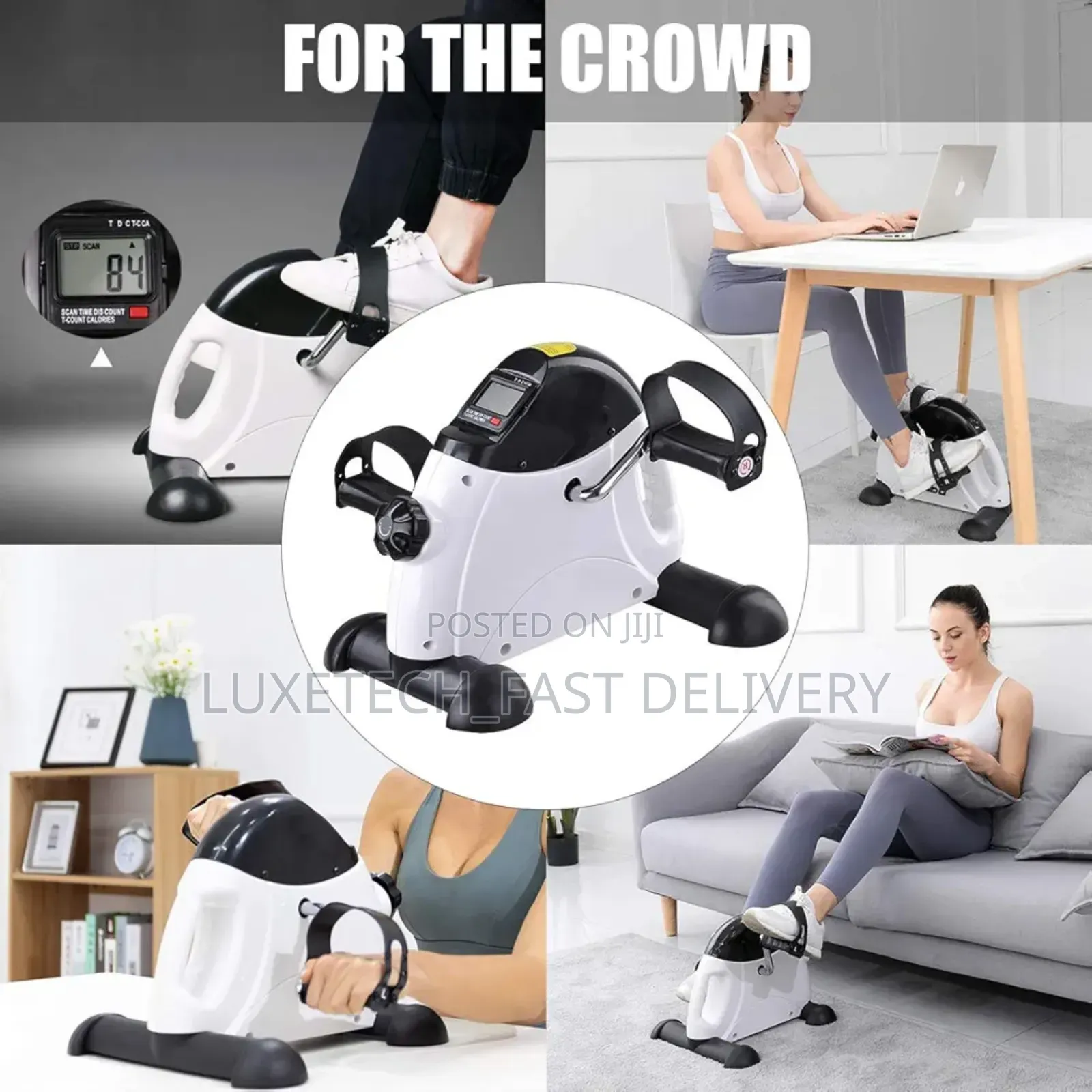 Pedal Exerciser Under Desk Bike With LCD Monitor for Elderly