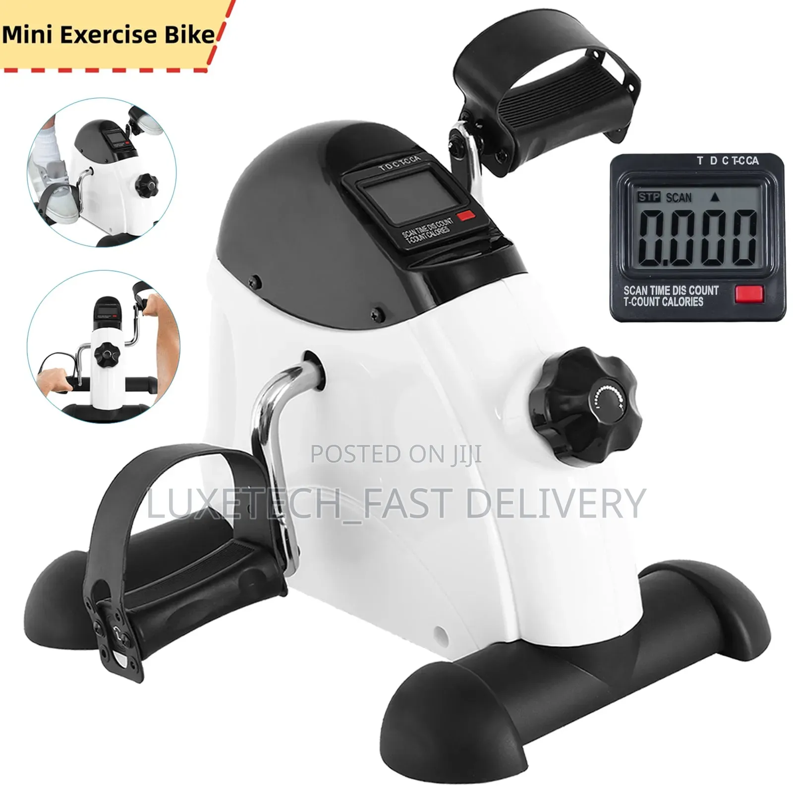 Compact Under Desk Exercise Bike for Leg and Arm Fitness