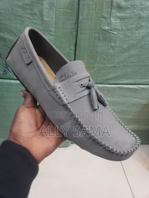 Men's Loafers Clark's Gray Material Leather