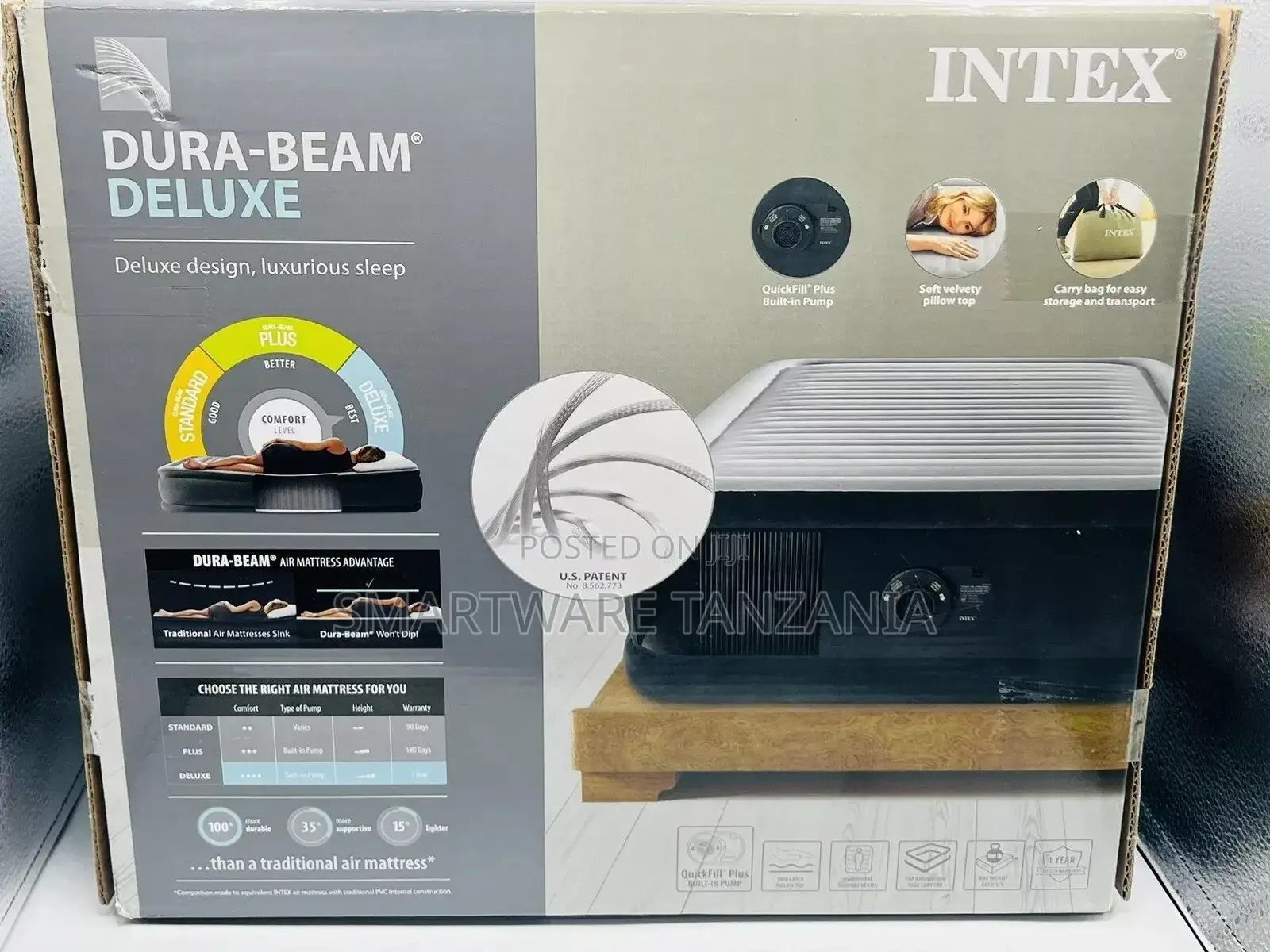 Air Bed, Blow Up Mattress In 3 Mins Self-inflation/Deflation