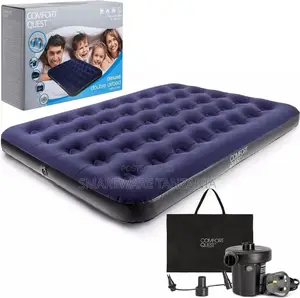 High Inflatable Blow Up Bed For Home Camping Travel Airbed