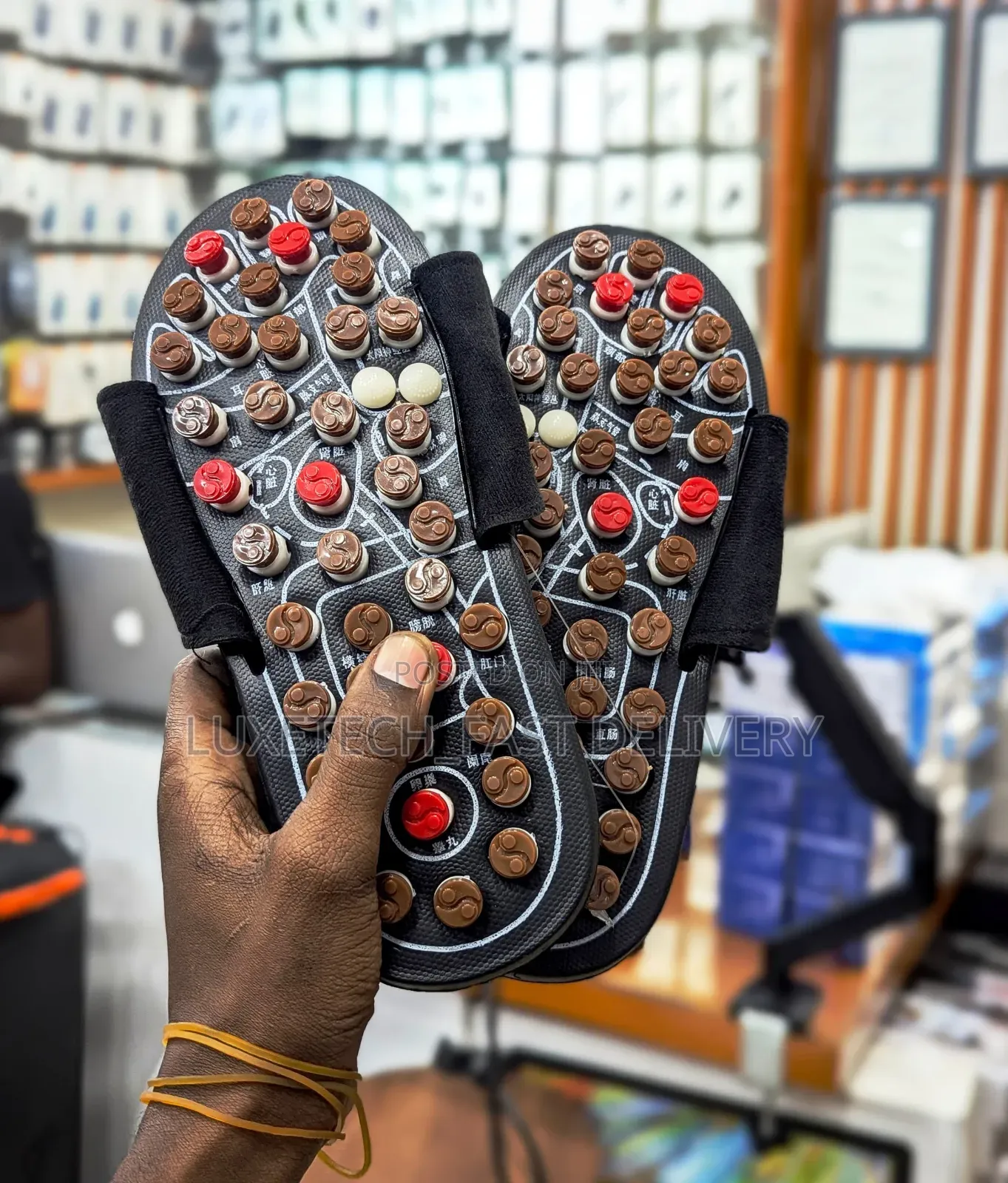 Foot Massage Slippers Spring Acupressure Magnetic Therapy