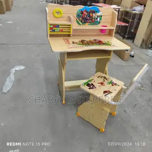 Quality Kids Studying Table And Chair (Meza Pamoja Na Kiti)