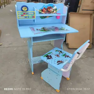 Quality Kids Studying Table And Chair (Meza Pamoja Na Kiti)