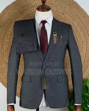 Top Quality Charcoal Grey Men Suits Original