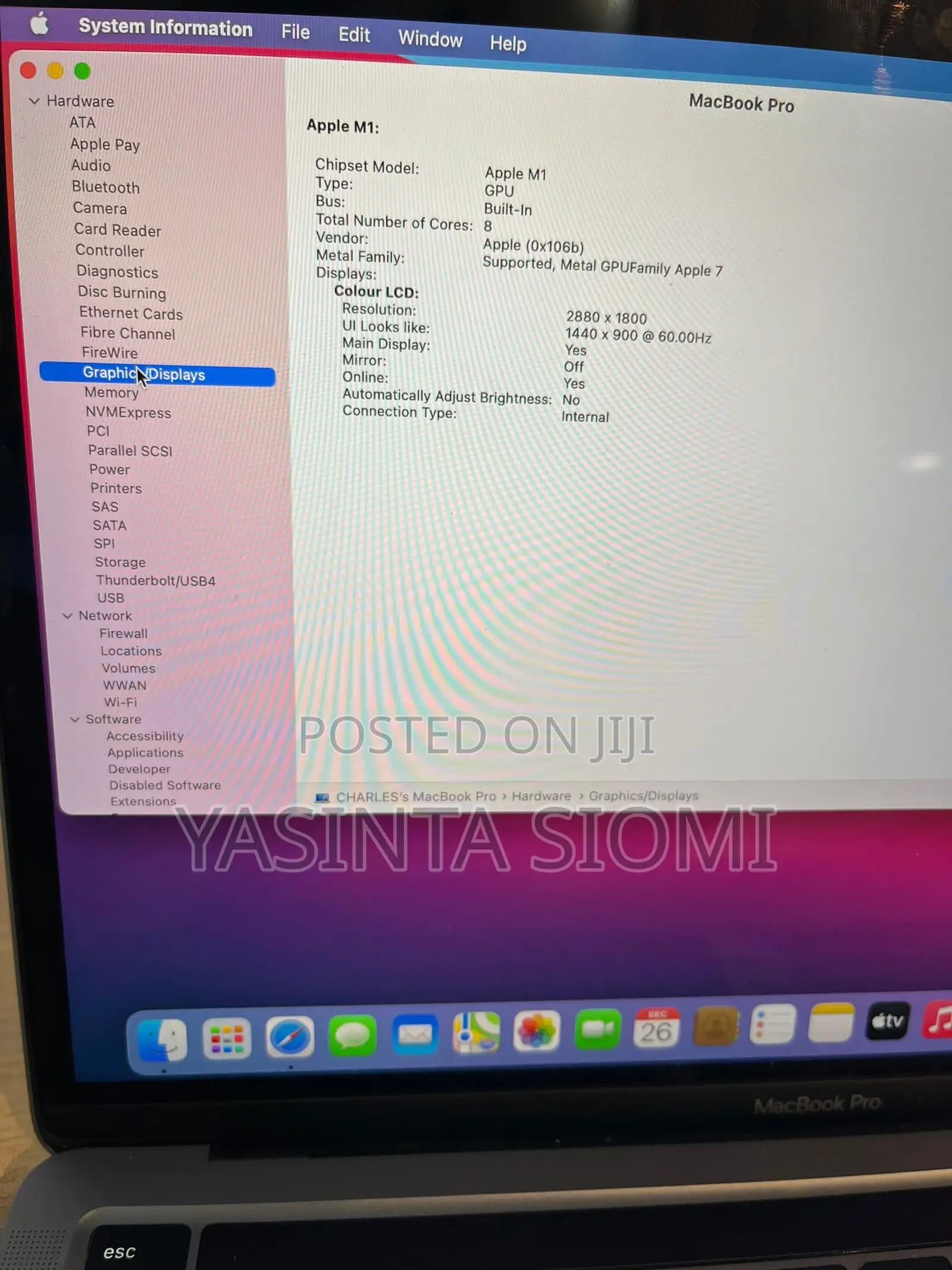 Laptop Apple MacBook Pro 2020 8GB Apple M1 SSD 512GB
