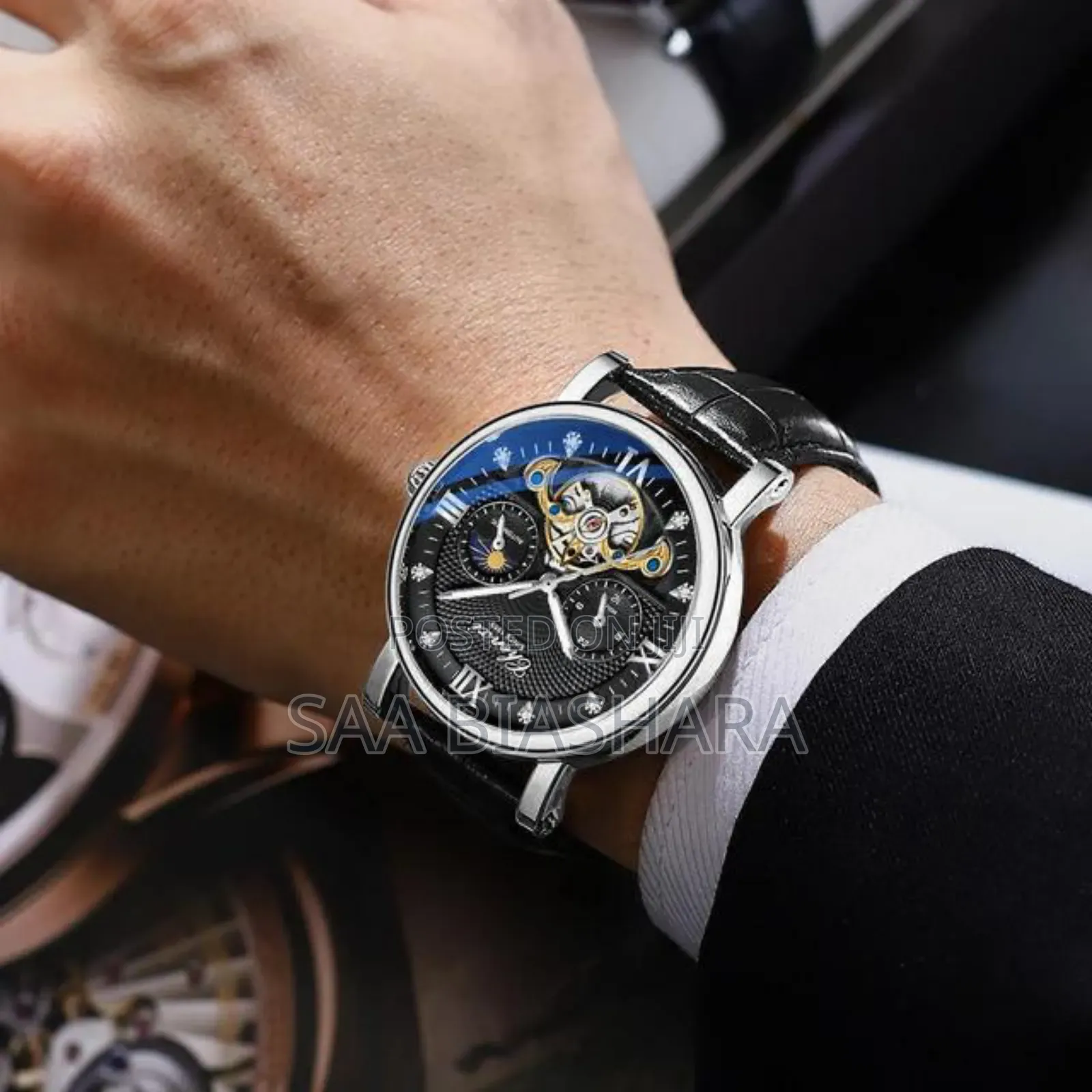 Chenxy 8872 Watch Men Mechanical Automatic Black