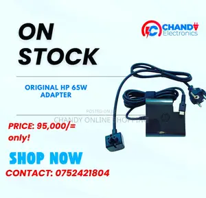 Original Hp 65W Type C Charger With Its Power Cable
