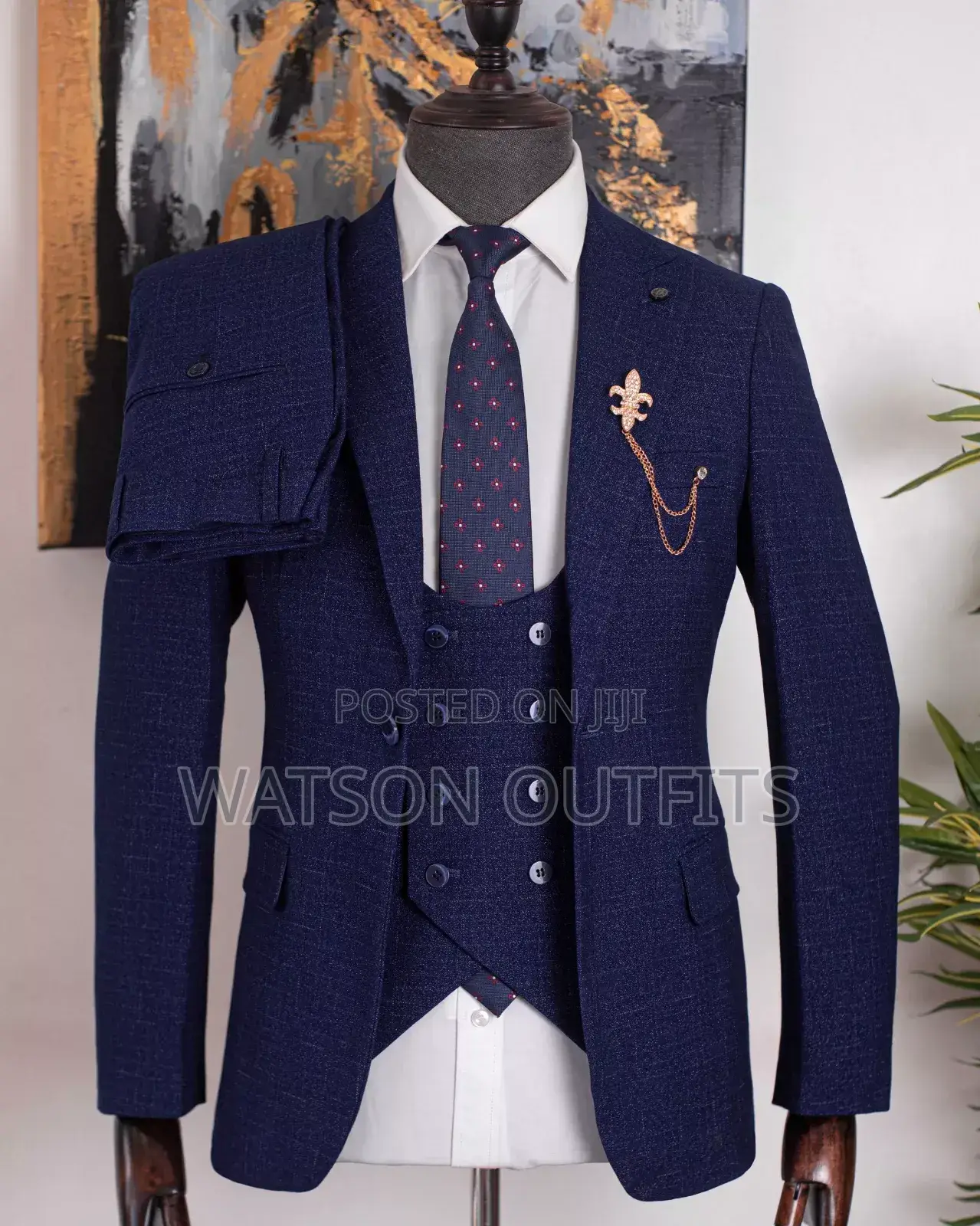 Top Top Quality Dark Blue Men Suits
