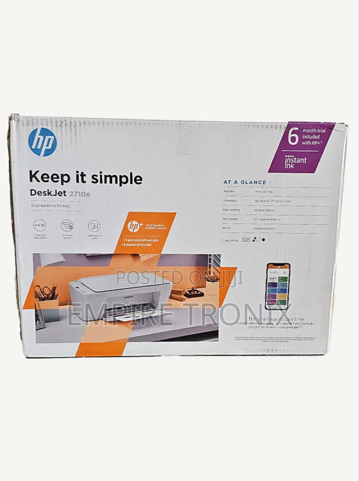 HP Deskjet 2710e Multifunction Inkjet Printer With HP Plus