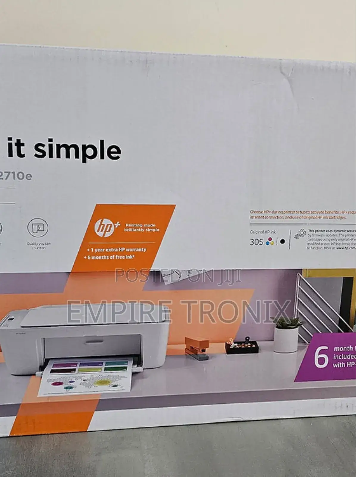 HP Deskjet 2710e Multifunction Inkjet Printer With HP Plus