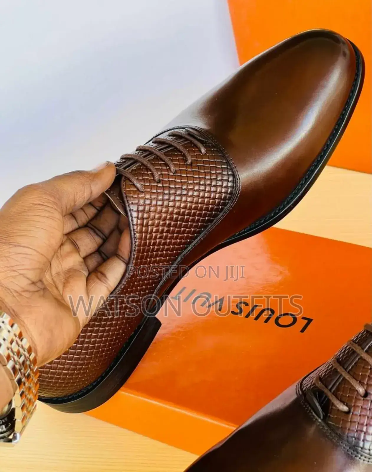 New Original Ferragamo Men Shoes/Moka Mpya