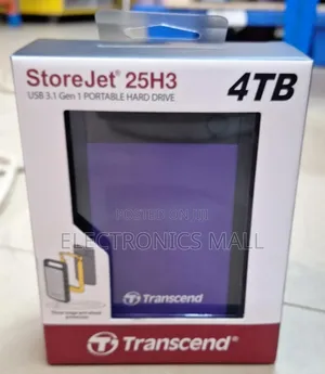 Transcend Storejet 25h3 4tb External Hard Drive.