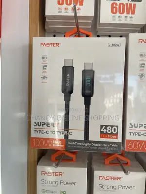 A 100W Real-Time Digital USB-C to USB-C 1.5M Data Cable