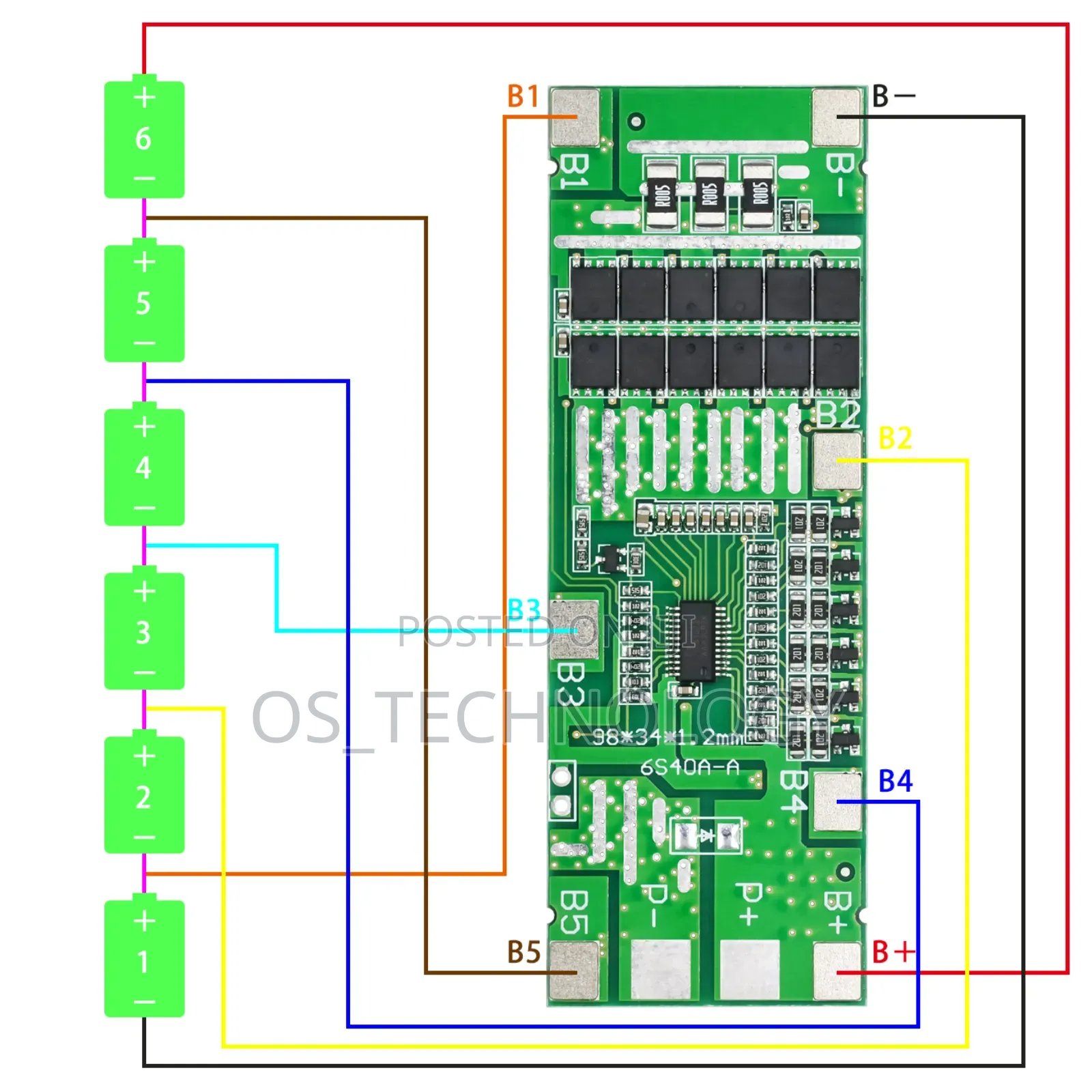 BMS 6S 40A = 24V Lithium Battery Charger and Balance
