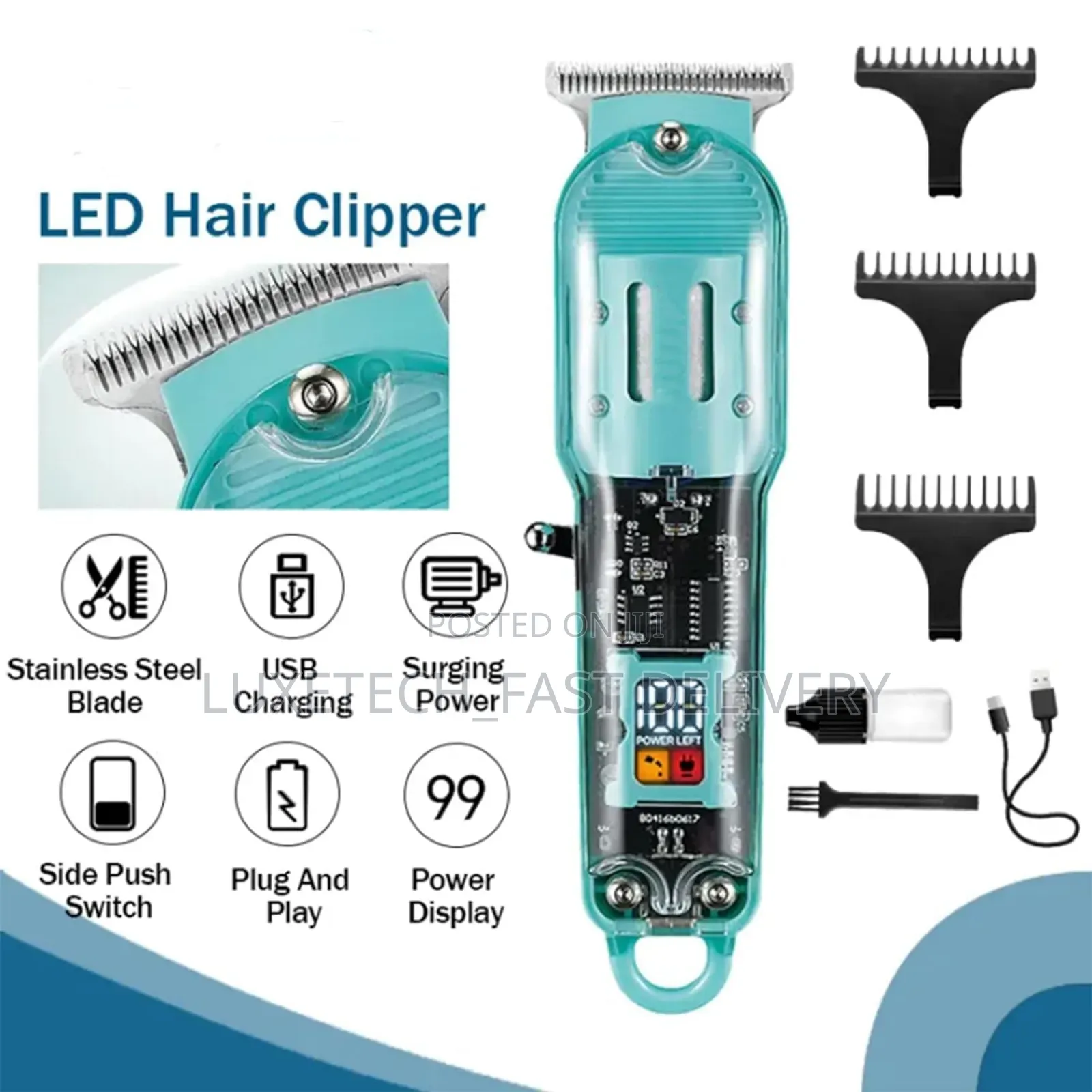 Transparency Hair Clipper and Trimmer