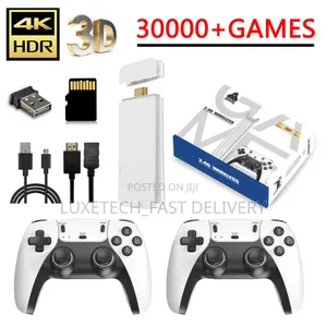 Video Game Console With Dual Wireless Controllers/Game Pads
