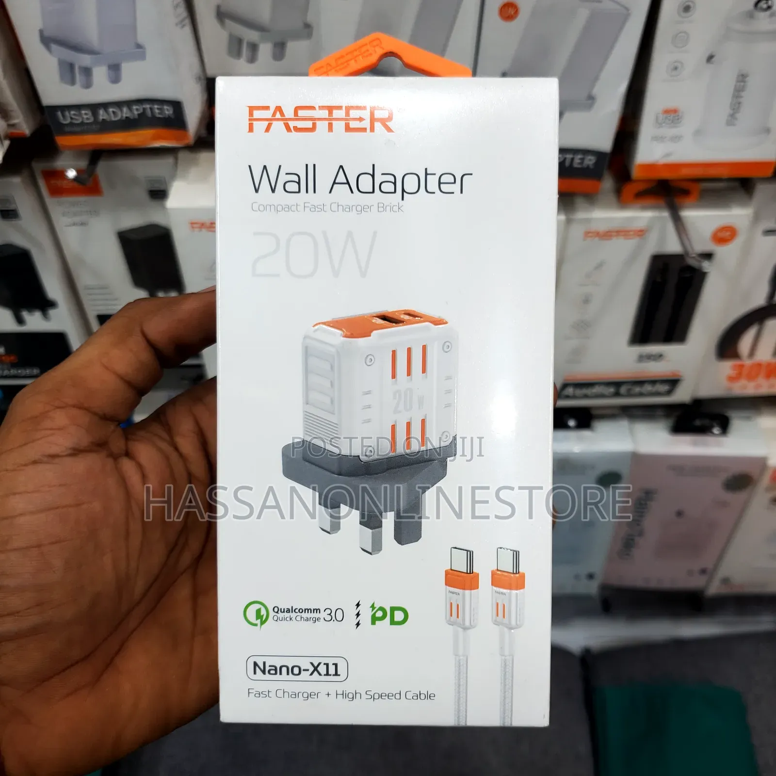 Faster Nano-X11 Wall Adapter Compact Fast Charger Brick