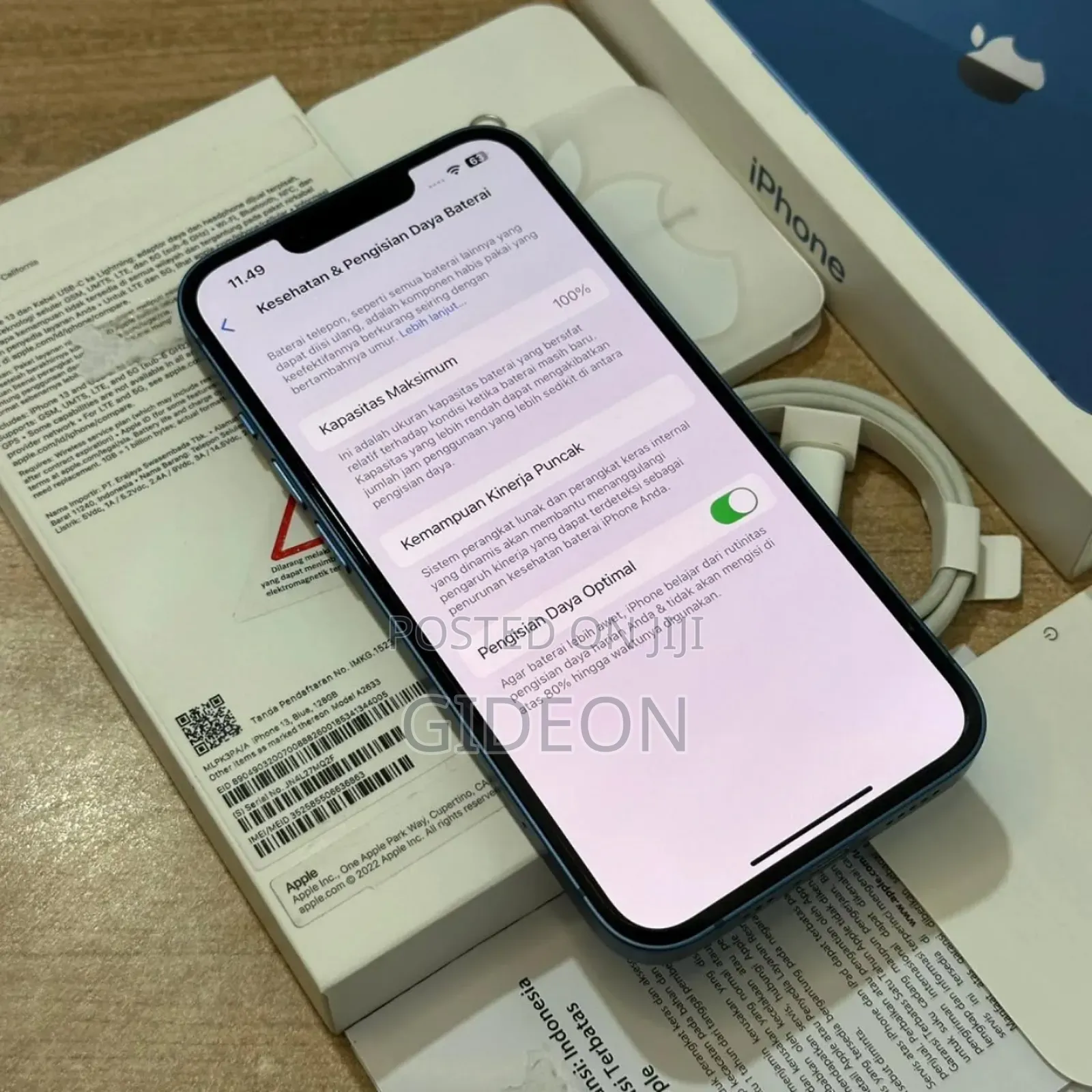 New Apple iPhone 13 128 GB Blue