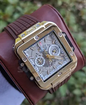 New Hublot Box Saa Kali Kwa Bei Kiduchu Gold and Brown