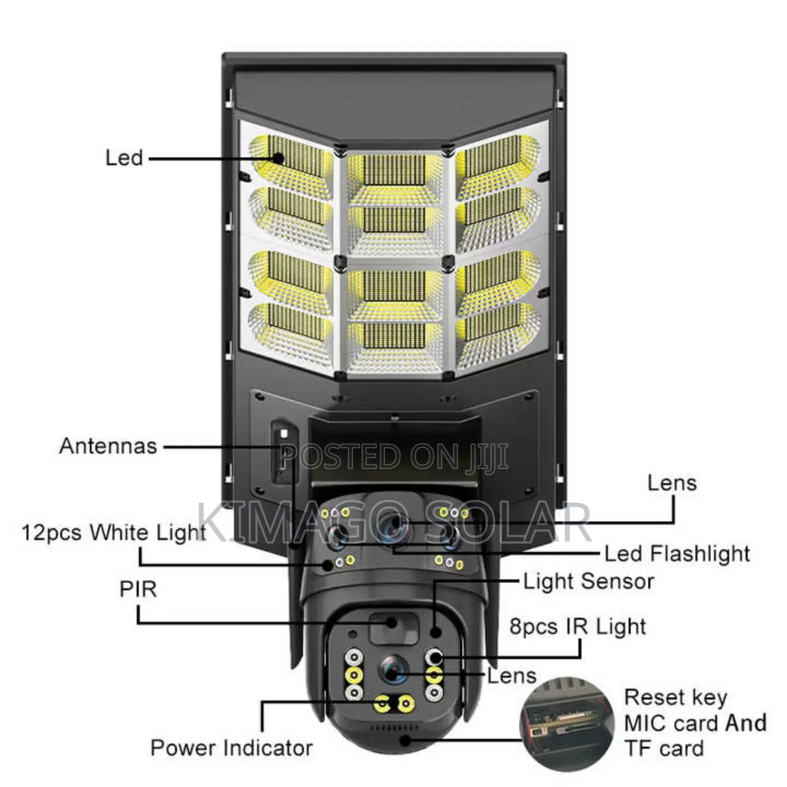 Solar Light 600w With Security Camera 9mp