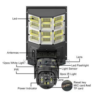 Solar Light 600w With Security Camera 9mp