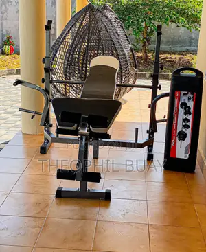 Mult- Functional Press Bench 5 In 1 With Dumbell Set