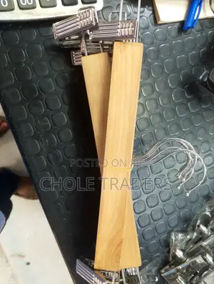 10pcs Wooden Hangers With Metal Clips