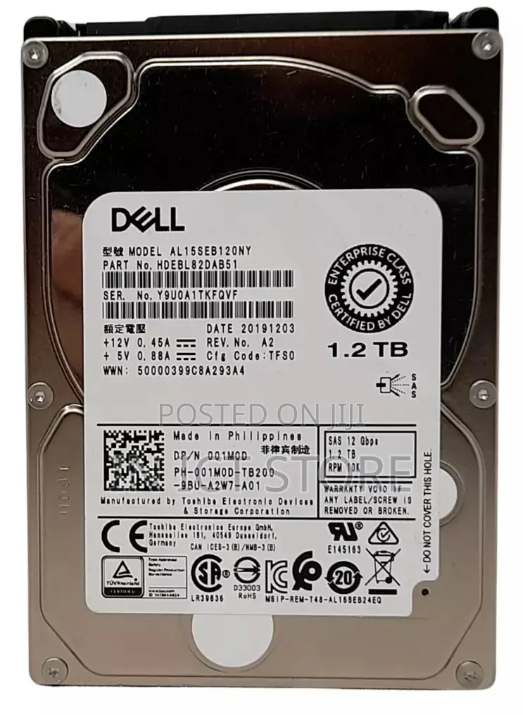 Dell 1.2TB 2.5" SAS Hard Drive