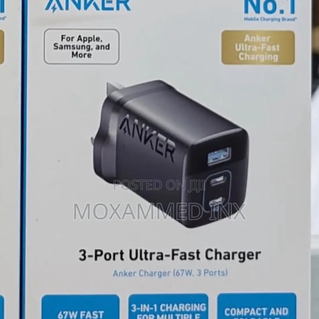 Anker 3-Port Ultra-Fast Charger 67W, 3 Port