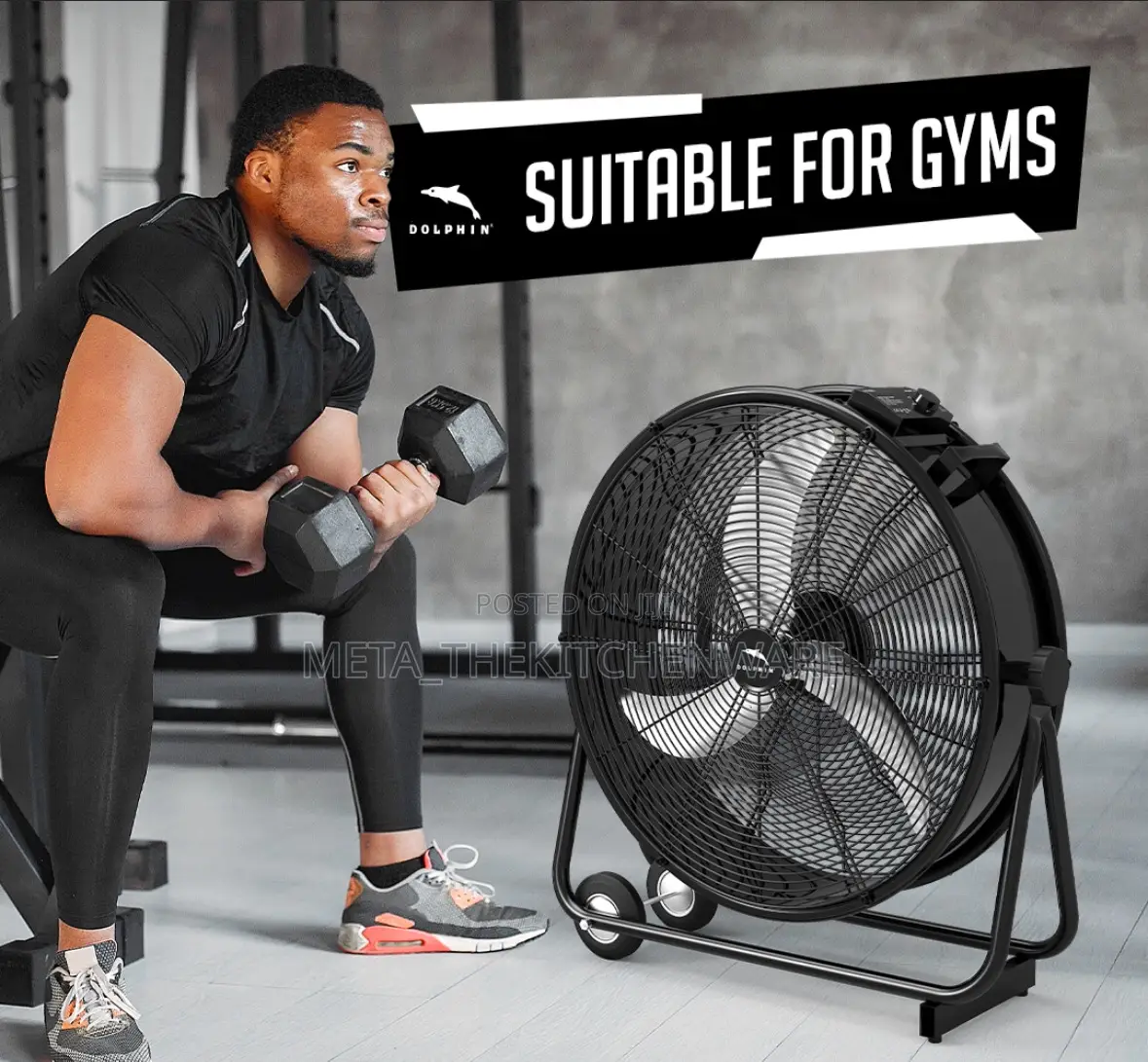 Dolphin High Velocity Adjustable Metal Drum Fan: Me-Df30
